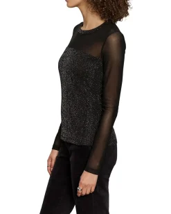 Women Sanctuary Sparkle Mesh Crew Tee