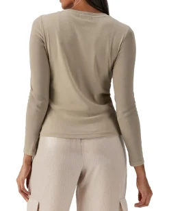 Sanctuary Sparkle Mesh Perfect Tee Frosted Almond Best