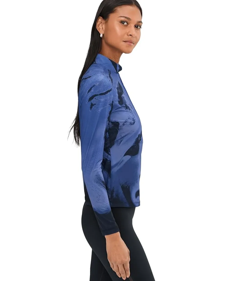 Women Jamie Sadock Spirit Print Long Sleeve Sunsense 1/4 Zip Top