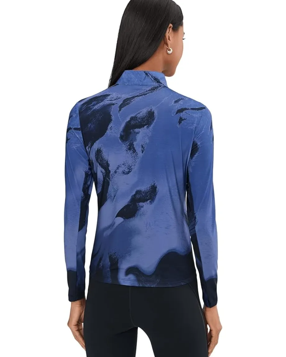 Women Jamie Sadock Spirit Print Long Sleeve Sunsense 1/4 Zip Top