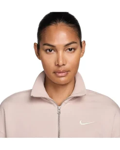 Women Nike Sportswear Phoenix Fleece 1/4-Zip Cropped Sweatshirt