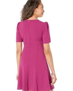Donna Morgan Square Neck Scuba Crepe Mini Dress Raspberry Best