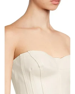 Norma Kamali Strapless Grace Mini Dress Cream Sale