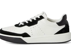 ECCO Street Court Sneaker Black/White/Black Clearance
