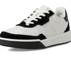 ECCO Street Court Sneaker Black/White/Black Clearance