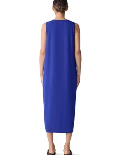 Eileen Fisher Stretch Jersey Knit Oval Dress Royal Outlet