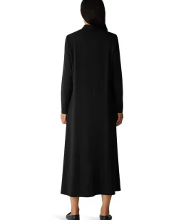 Women Eileen Fisher Stretch Jersey Knit Turtle Neck Dress