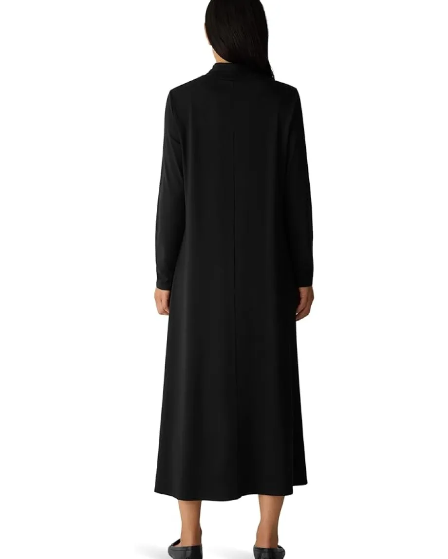 Women Eileen Fisher Stretch Jersey Knit Turtle Neck Dress