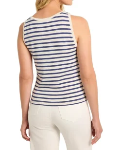 NIC+ZOE Striped Boat Tank Blue Multi Hot