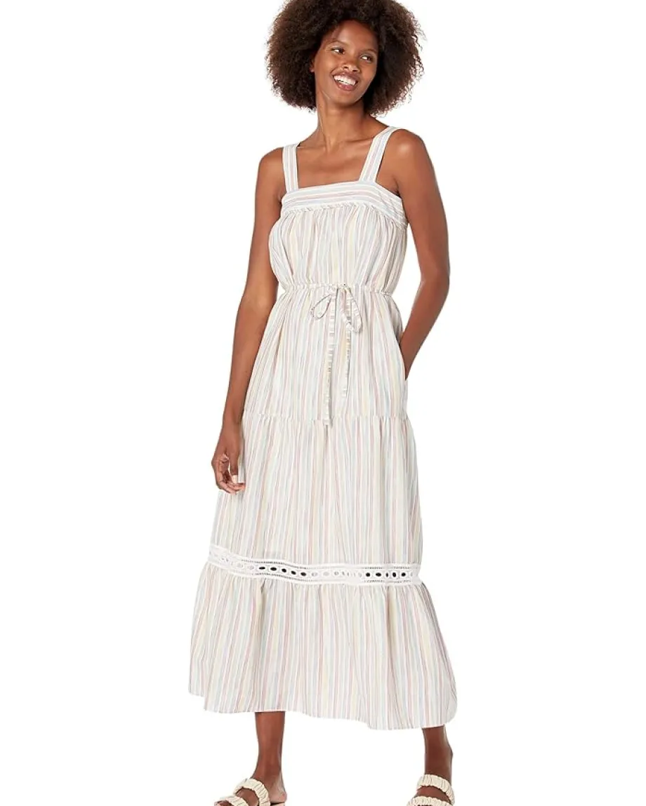 Women Maggy London Striped Maxi with Trim