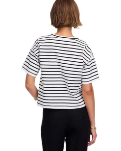 Madewell Structured Boxy Tee Stripe White Sale