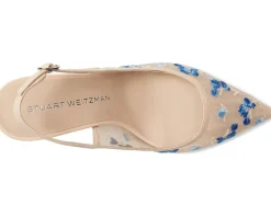 Stuart Weitzman Stuart Power Slingback 75 Cielo Multi/Barely Beige Discount