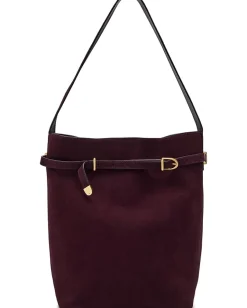 Women Madewell Suede Belted Essentials Bucket Tote