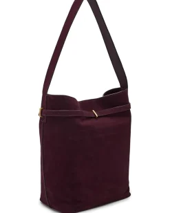 Women Madewell Suede Belted Essentials Bucket Tote