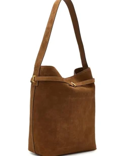 Women Madewell Suede Belted Essentials Bucket Tote