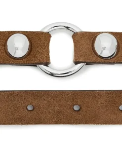 Madewell Suede Large Stud Belt Dried Acorn Online