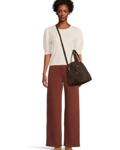 Madewell Suede Lg Belted Satchel Dark Carob New