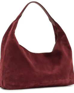 Madewell Suede Slouchy Shoulder Bag Aged Wine Hot