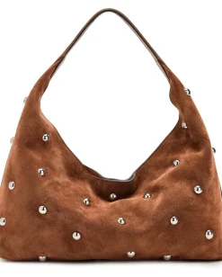 Madewell Suede Slouchy Shoulder Bag-Stud Dried Acorn