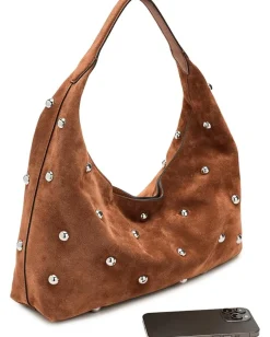 Madewell Suede Slouchy Shoulder Bag-Stud Dried Acorn