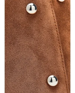 Madewell Suede Slouchy Shoulder Bag-Stud Dried Acorn