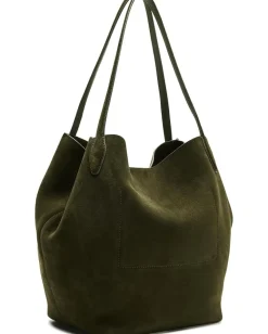 Madewell Suede Soft Grain Shopper Dried Olive Sale