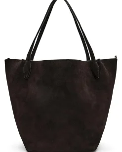 Madewell Suede Soft Grain Shopper Dark Carob Discount