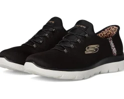 SKECHERS Summits Leopard Chic Hands Free Slip-INS Black Multi Outlet