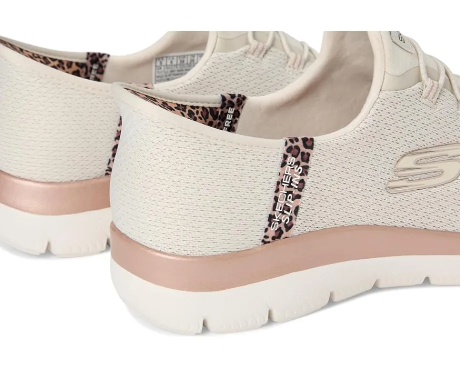 Women SKECHERS Summits Leopard Chic Hands Free Slip-INS
