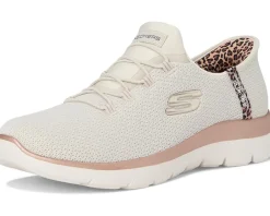 Women SKECHERS Summits Leopard Chic Hands Free Slip-INS