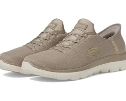 SKECHERS Summits-Classy Night Hands Free Slip-Ins Taupe/Gold Outlet