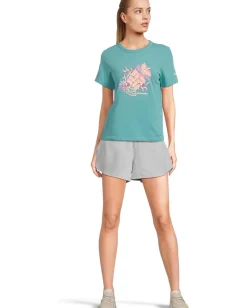 Columbia Sun Trek™ Graphic Short Sleeve III Teal/Botanical Gem Hot
