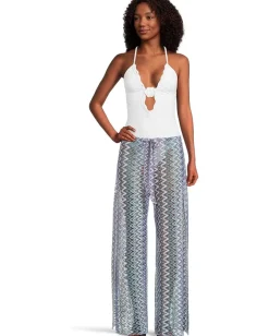 Women BECCA Sundown Crochet Split Leg Pants