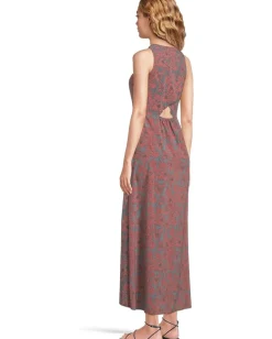 Toad&Co Sunkissed Maxi Dress Silver Pine Floral Print Discount