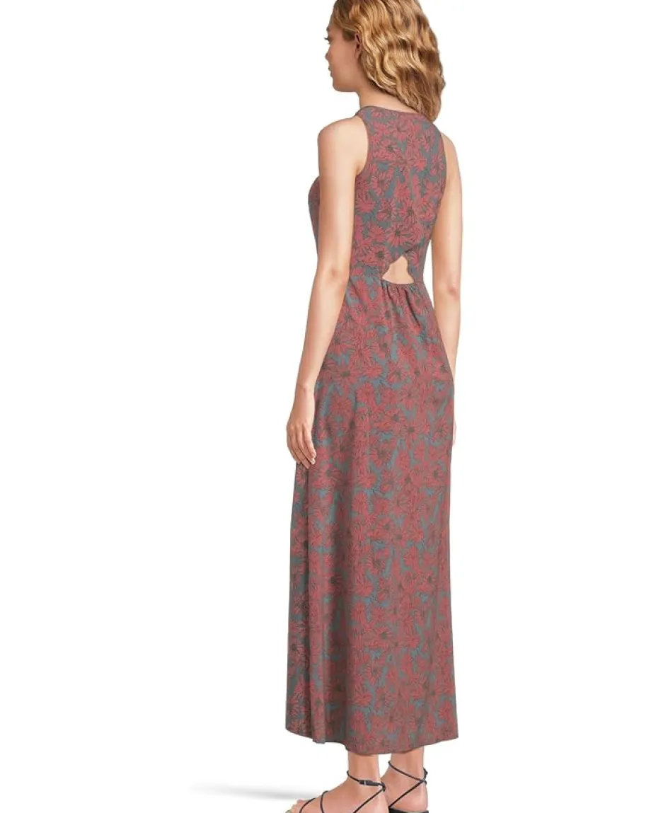 Toad&Co Sunkissed Maxi Dress Silver Pine Floral Print Discount