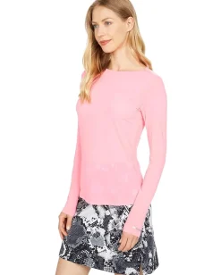 Women Jamie Sadock Sunsense Crew Neck Top Long Sleeve