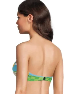 Seafolly Sunset Bandeau Turquoise New