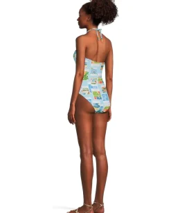 Seafolly Sunset Bandeau One-Piece Turquoise