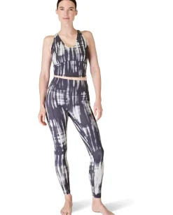 Sweaty Betty Super Soft Crop Strappy Back Workout Tank Grey Bokeh Print Sale