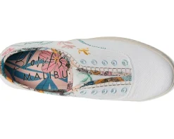 Blowfish Malibu Super Sweet Slip On Shoes White Twill Fabric Hot