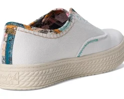 Blowfish Malibu Super Sweet Slip On Shoes White Twill Fabric Hot