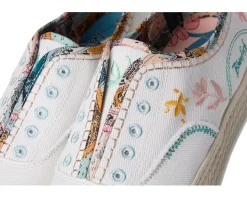 Blowfish Malibu Super Sweet Slip On Shoes White Twill Fabric Hot