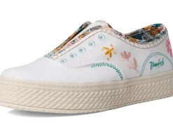 Blowfish Malibu Super Sweet Slip On Shoes White Twill Fabric Hot