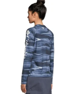 Columbia Super Tidal Tee Long Sleeve Shirt Collegiate Navy Obsidian Outlet