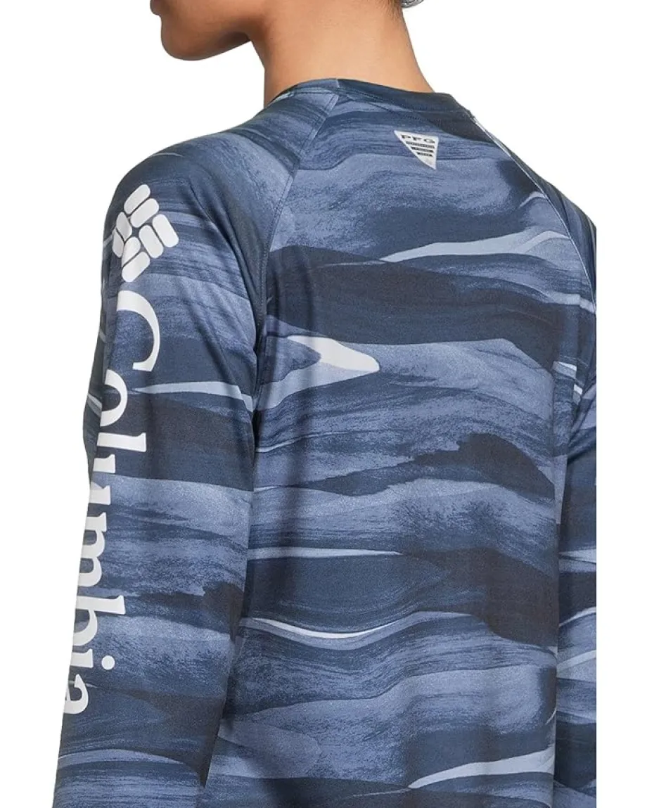 Columbia Super Tidal Tee Long Sleeve Shirt Collegiate Navy Obsidian Outlet