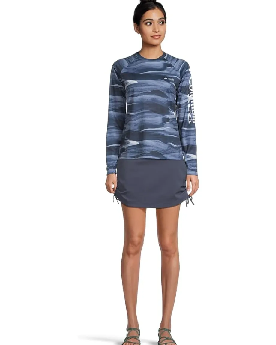 Columbia Super Tidal Tee Long Sleeve Shirt Collegiate Navy Obsidian Outlet