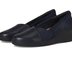 Clarks Suttyn Walk Navy Leather Outlet