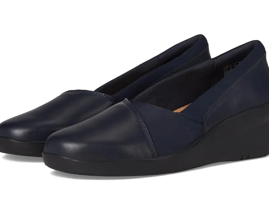 Clarks Suttyn Walk Navy Leather Outlet