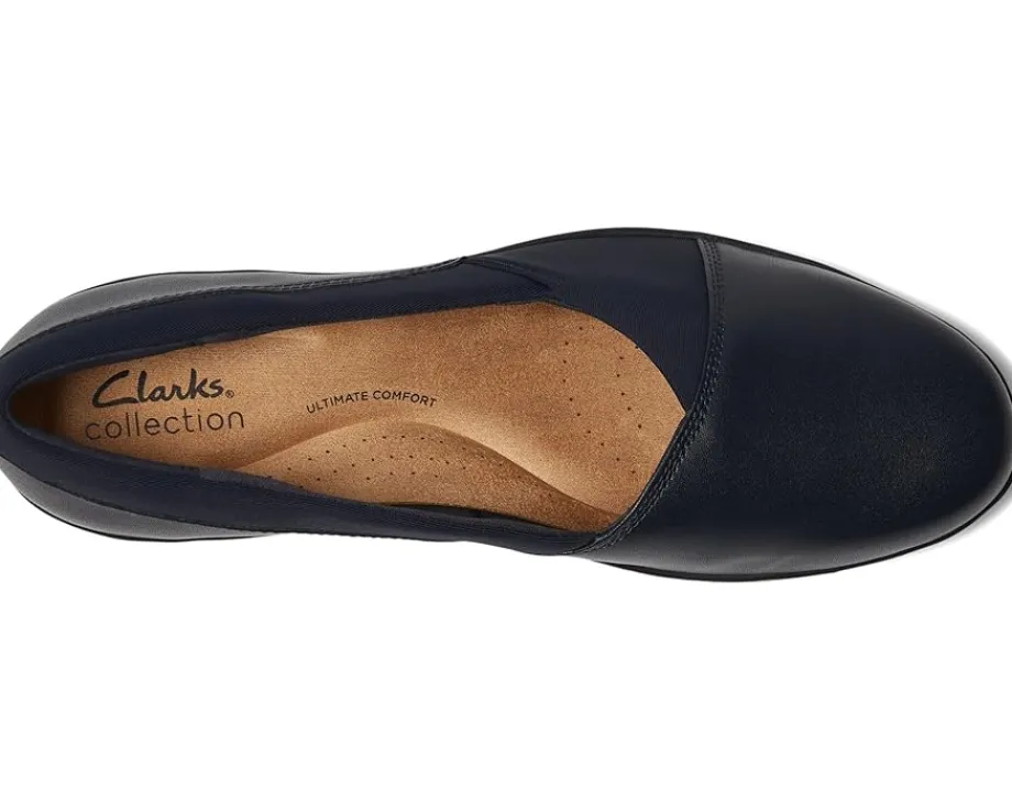 Clarks Suttyn Walk Navy Leather Outlet