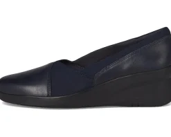 Clarks Suttyn Walk Navy Leather Outlet